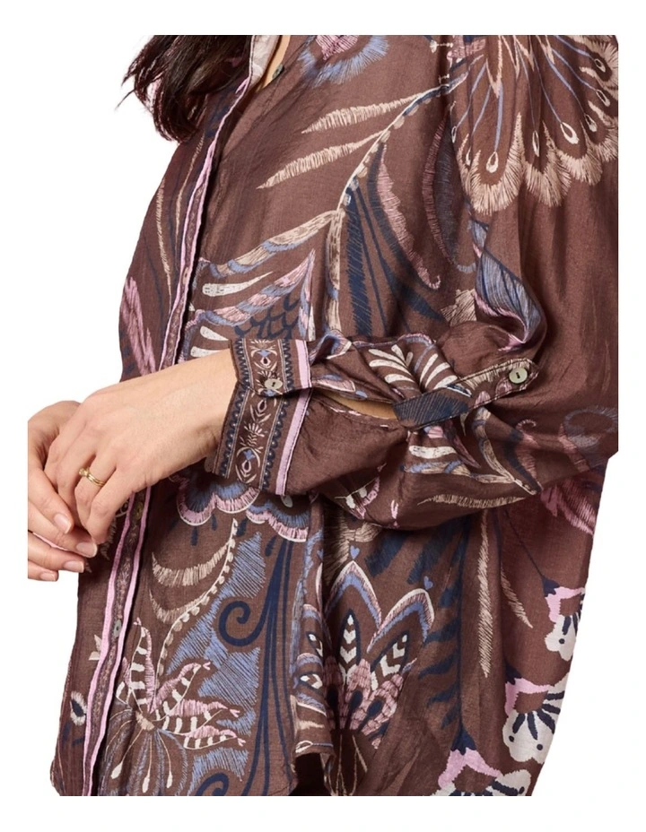 Montana Print Shirt in Bown image 4