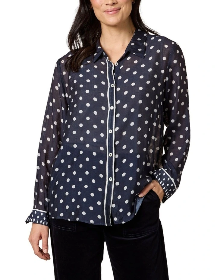 Aurora Spot Shirt in Blue image 1