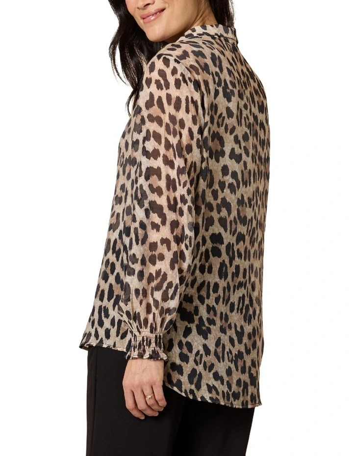 Cheetah Print Shirt in Multi image 3