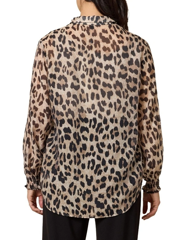 Cheetah Print Shirt in Multi image 4