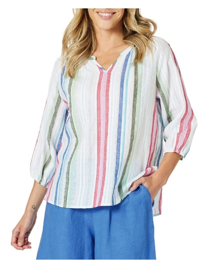 Havana Stripe Top in Multi image 1