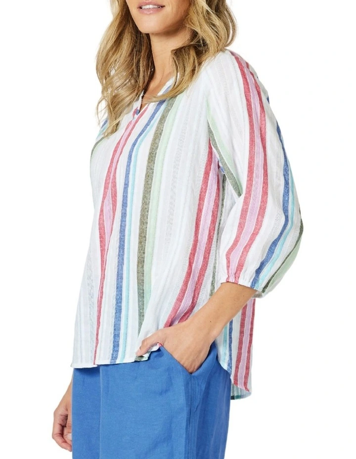 Havana Stripe Top in Multi image 2