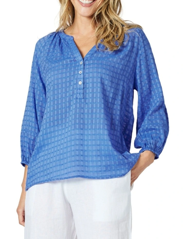 Mykonos Check Shirt in Blue image 1