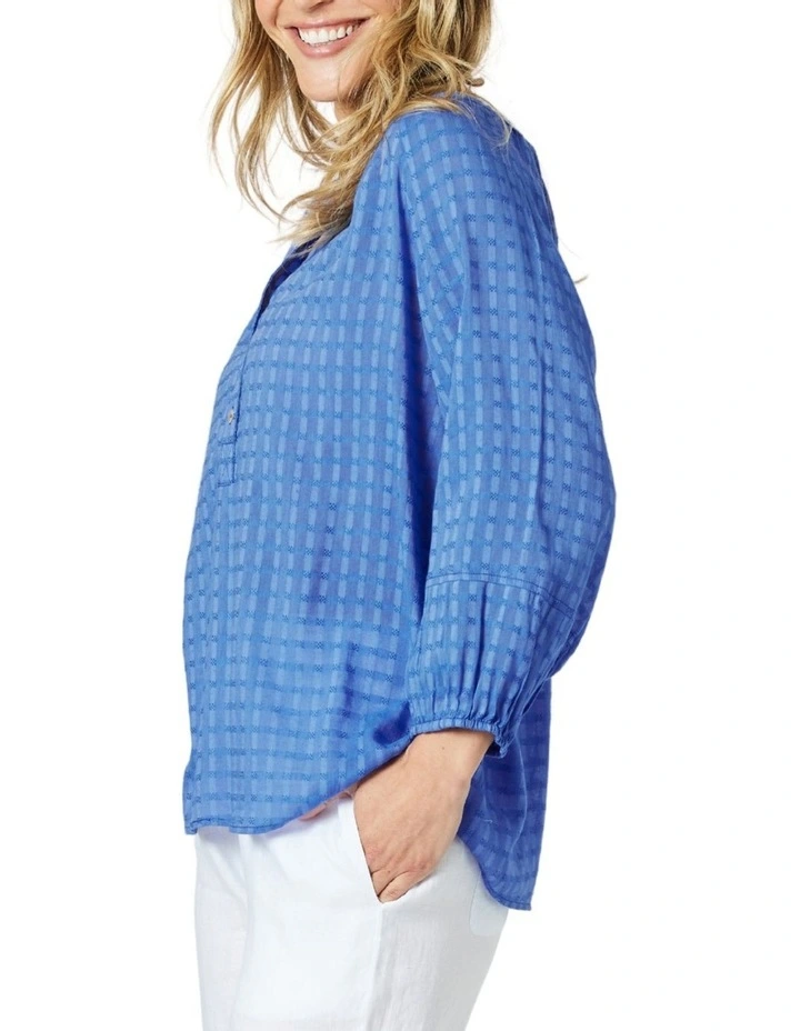 Mykonos Check Shirt in Blue image 2