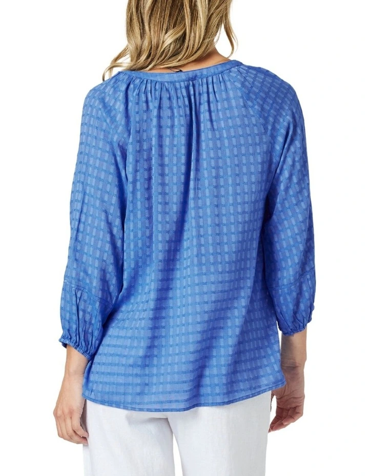 Mykonos Check Shirt in Blue image 3