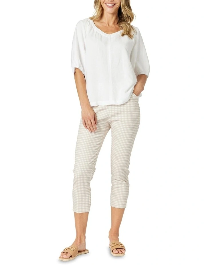 The Lino V Neck Top in White image 5