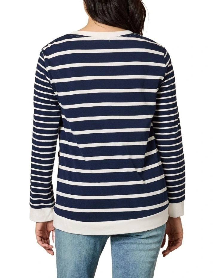 Newport Stripe Top in Multi image 3