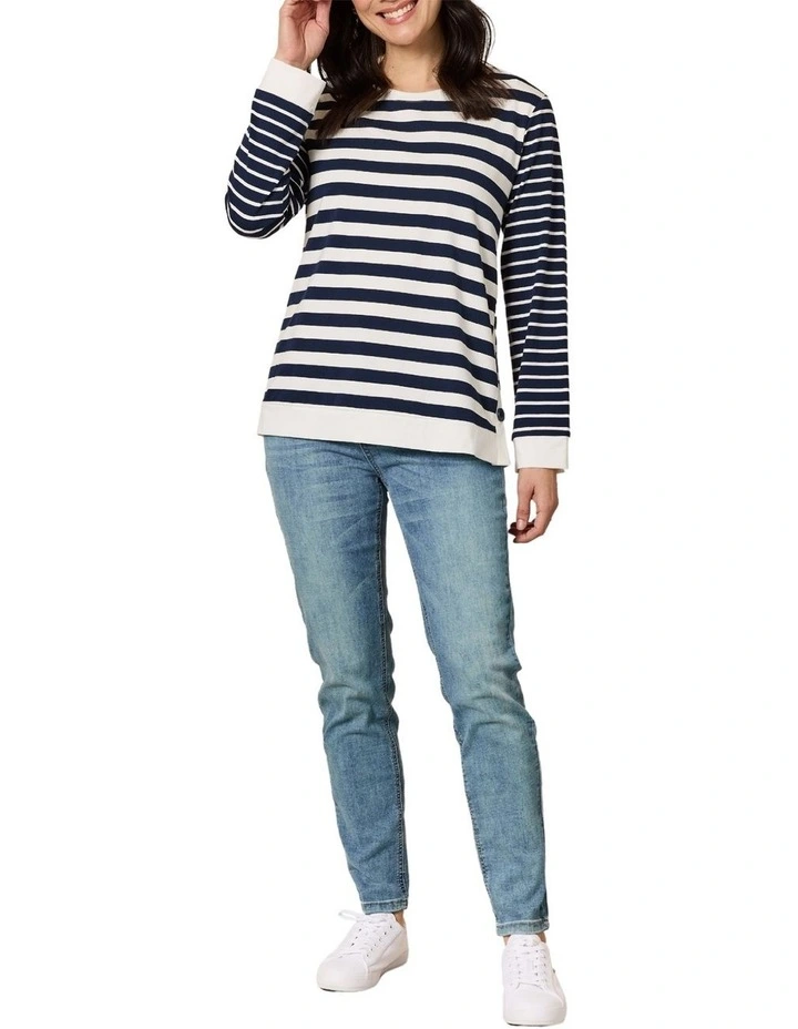 Newport Stripe Top in Multi image 4
