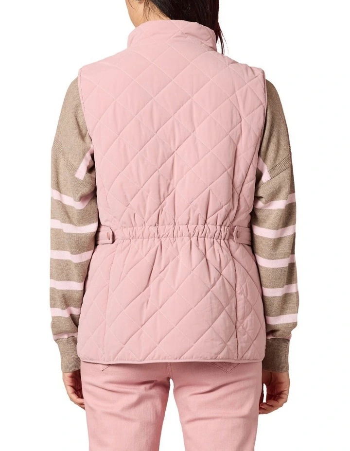 Hampton Quilted Vest in Pink image 3