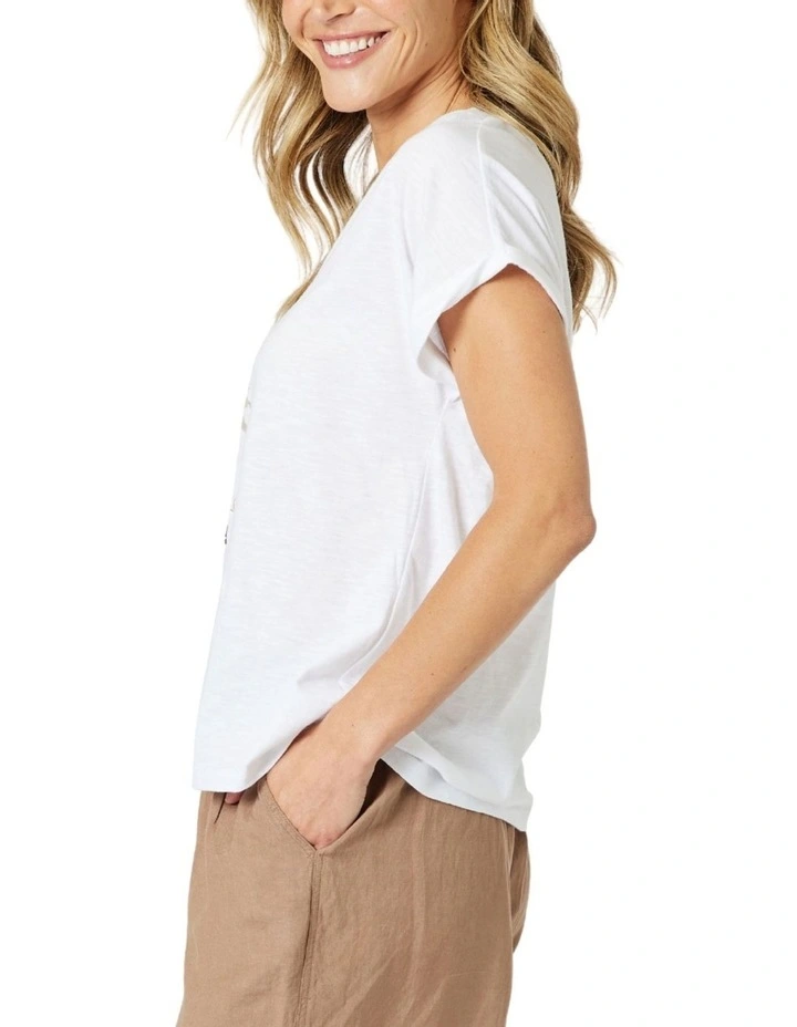 Coconut Palm Tee in White image 2