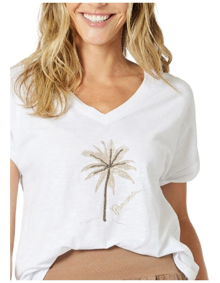 Coconut Palm Tee in White image 4