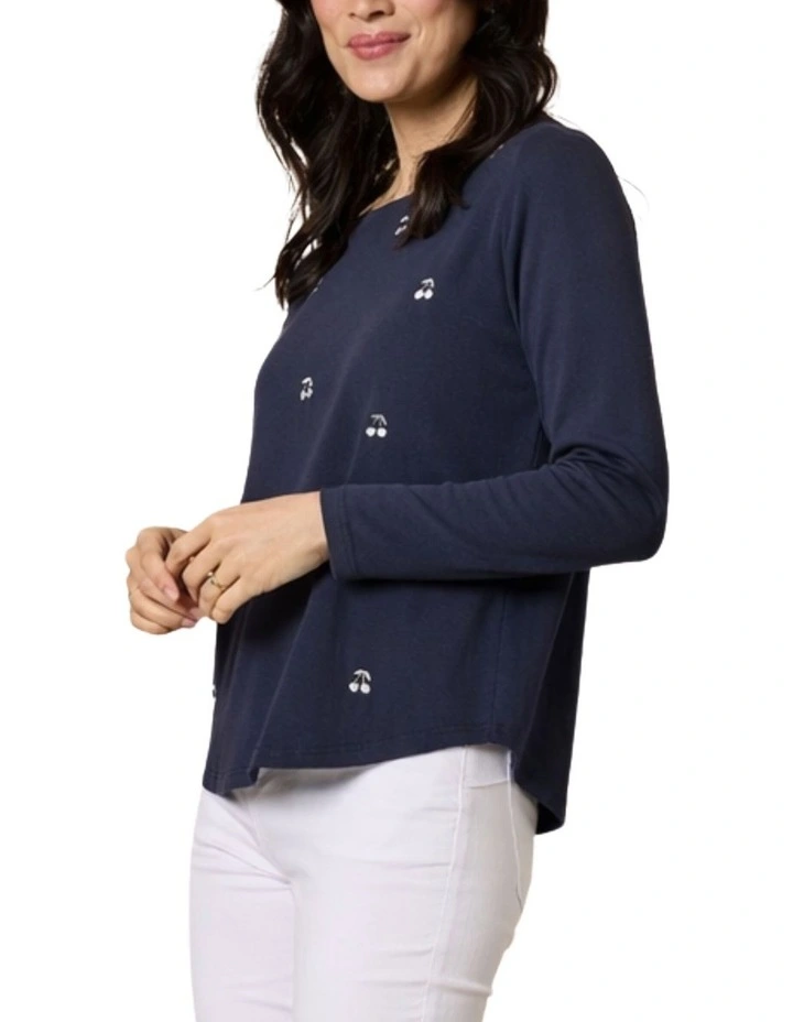 Cherry Tee in Blue image 2