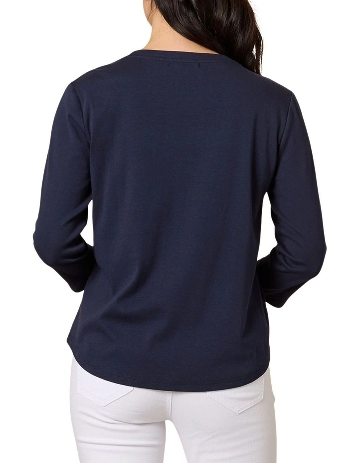 Cherry Tee in Blue image 3