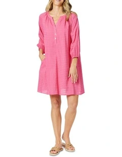 Mykonos Check Dress in Pink