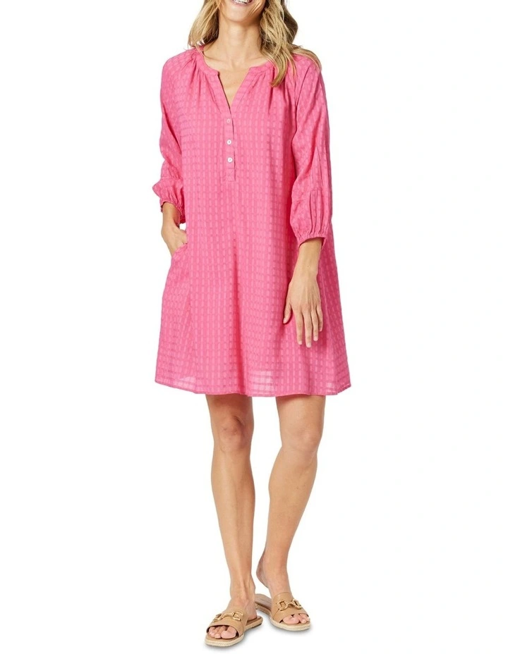 Mykonos Check Dress in Pink image 1