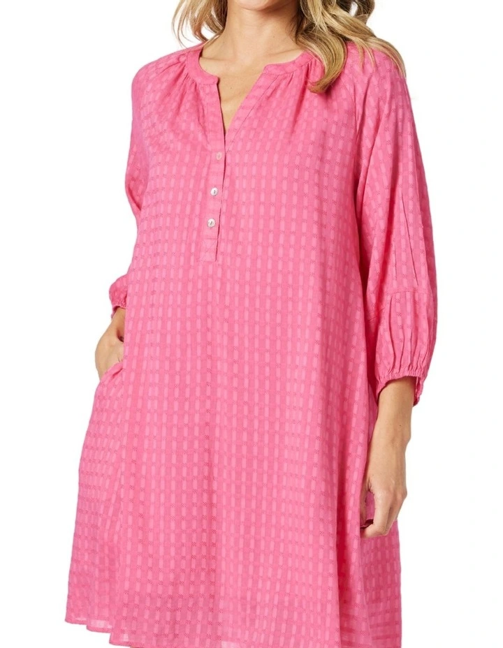 Mykonos Check Dress in Pink image 3