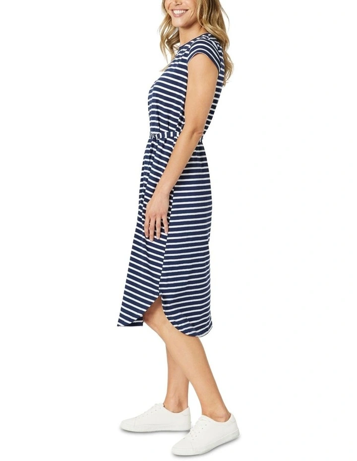 Nautical Stripe Dress in Blue image 2