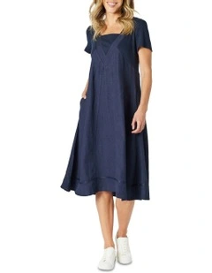 Lino Le Marais Dress in Navy