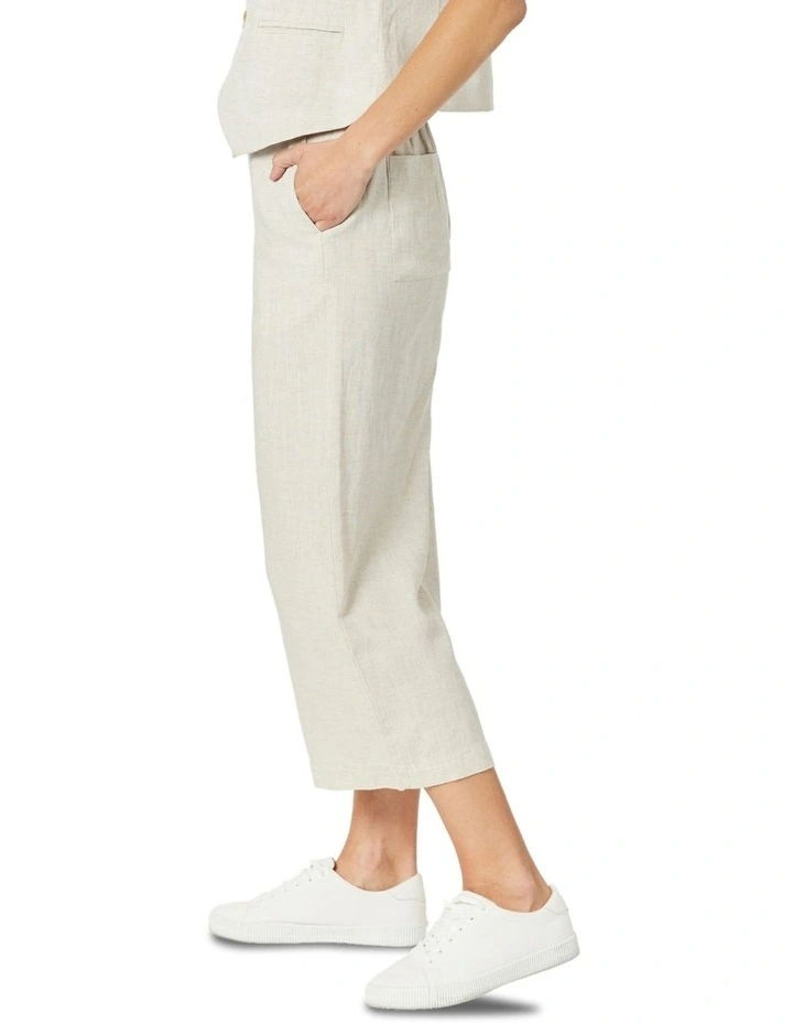 Lino Wide Leg Pant in Natural image 2