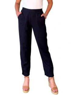 Lino Tapered Leg Pant in Blue