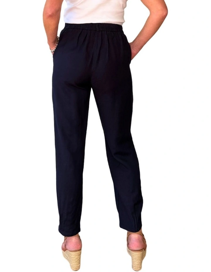 Lino Tapered Leg Pant in Blue image 3