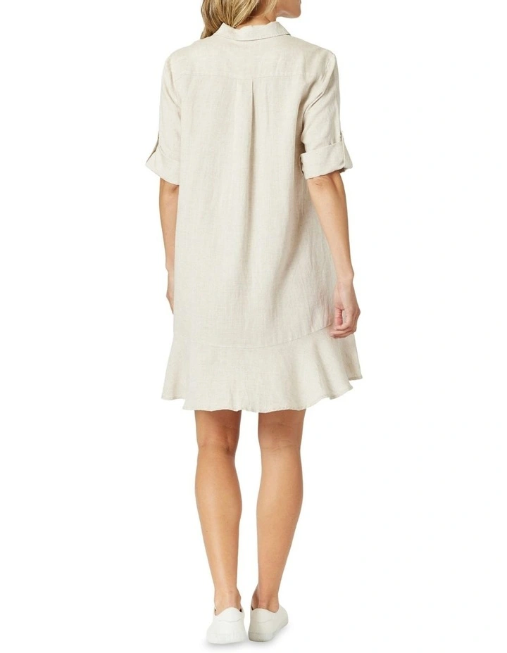 Lino Montana Dress in Natural image 3