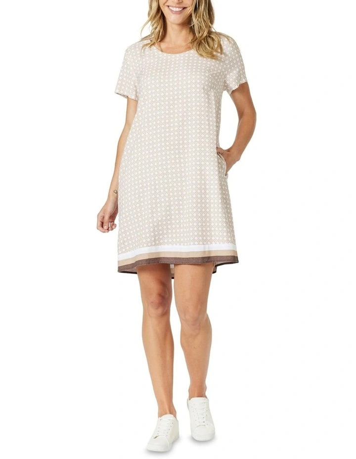 Rattan Dress in White image 1