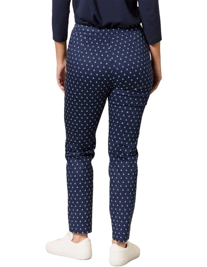 Cherry Print Pant in Blue image 3