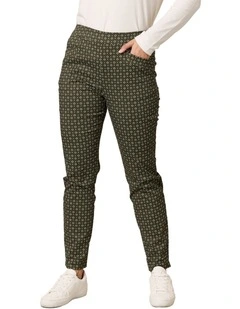 Kelly Print Pant in Khaki