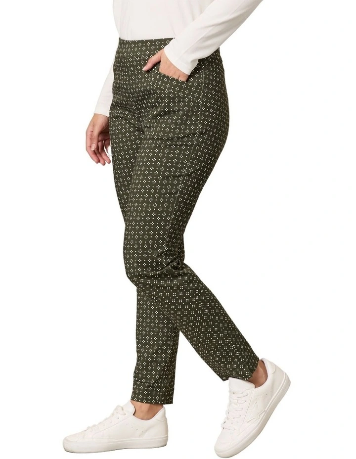 Kelly Print Pant in Khaki image 2