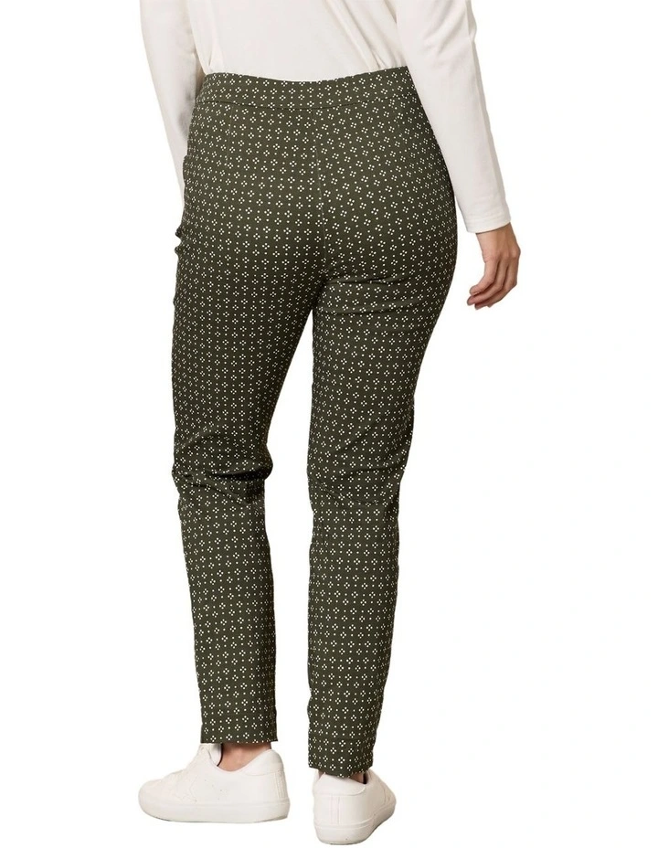 Kelly Print Pant in Khaki image 3