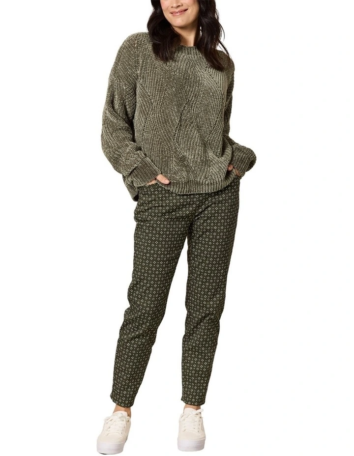 Kelly Print Pant in Khaki image 4