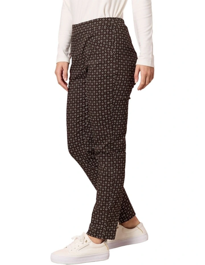Kelly Print Pant in Brown image 2