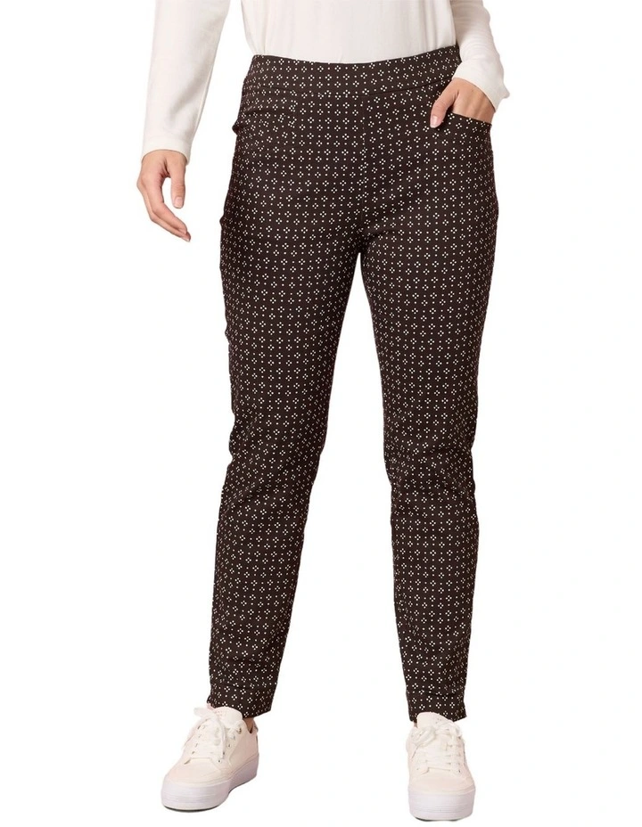 Kelly Print Pant in Brown image 4