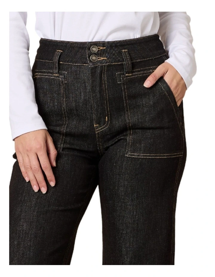 Hudson Denim Jean in Black image 4