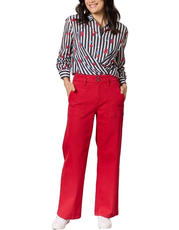 Hudson Denim Jean in Red image 4