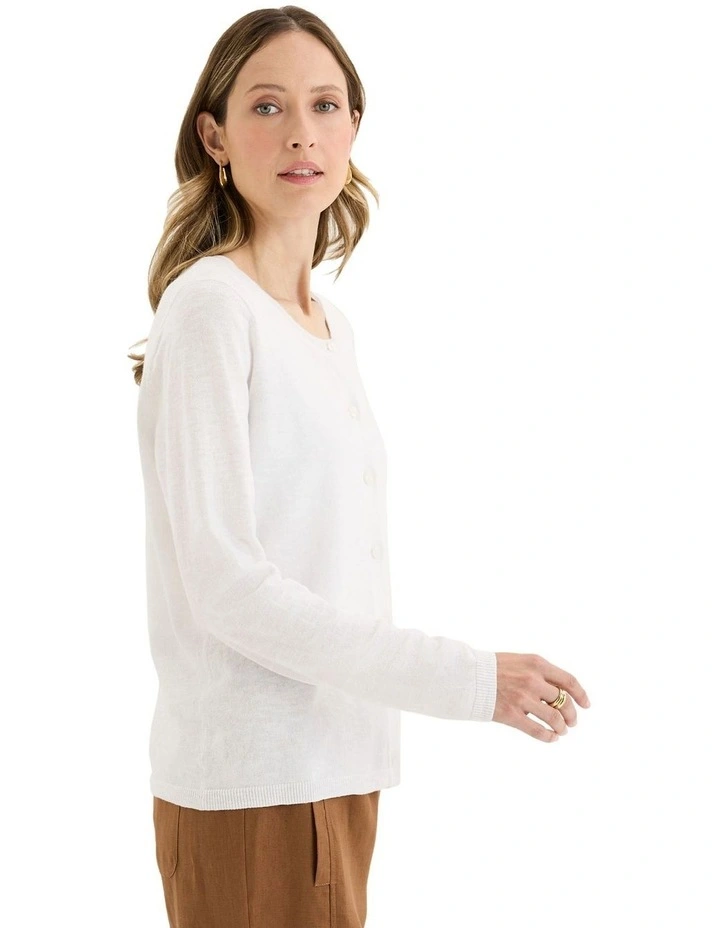 Blaze Cardigan in White image 3