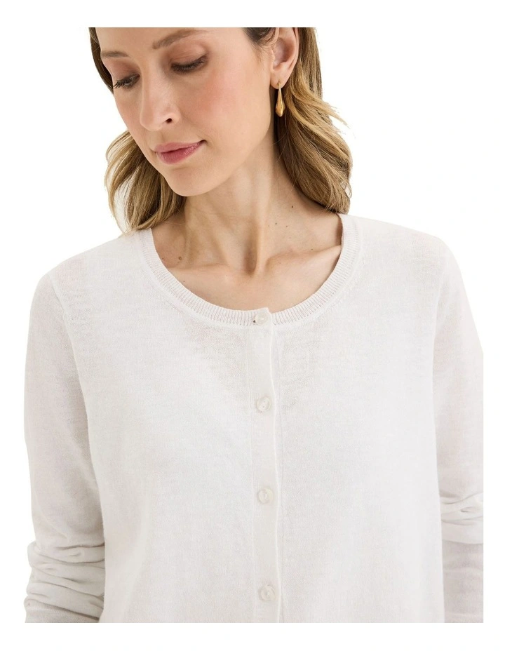 Blaze Cardigan in White image 4
