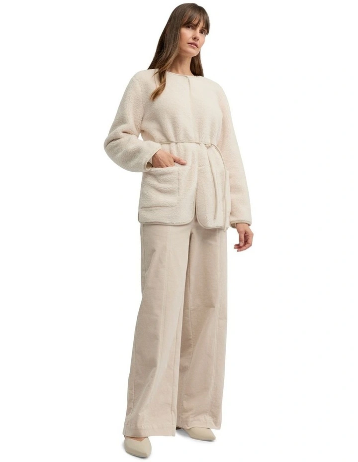 Teddy Coat in Ecru image 5