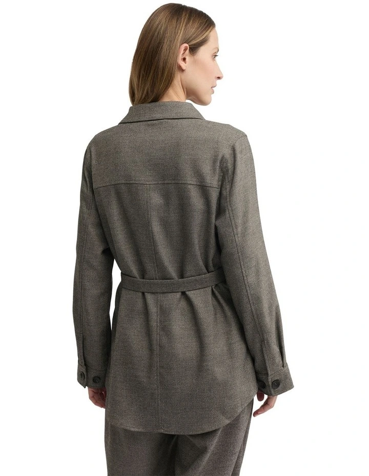 Aurora Shacket in Brown image 2