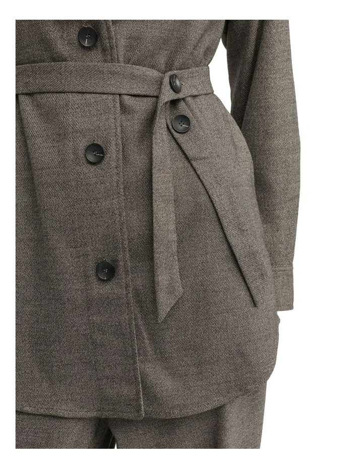 Aurora Shacket in Brown image 3