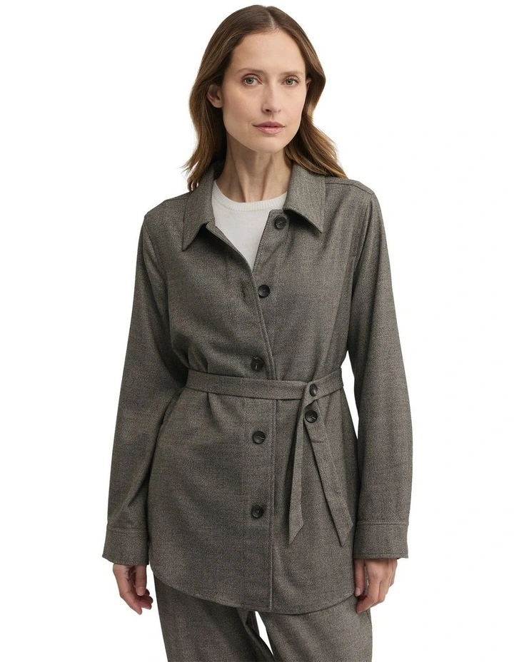 Aurora Shacket in Brown image 4