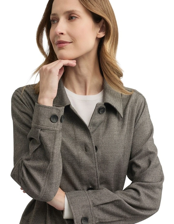 Aurora Shacket in Brown image 5