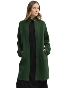 Force Knit Coat in Green