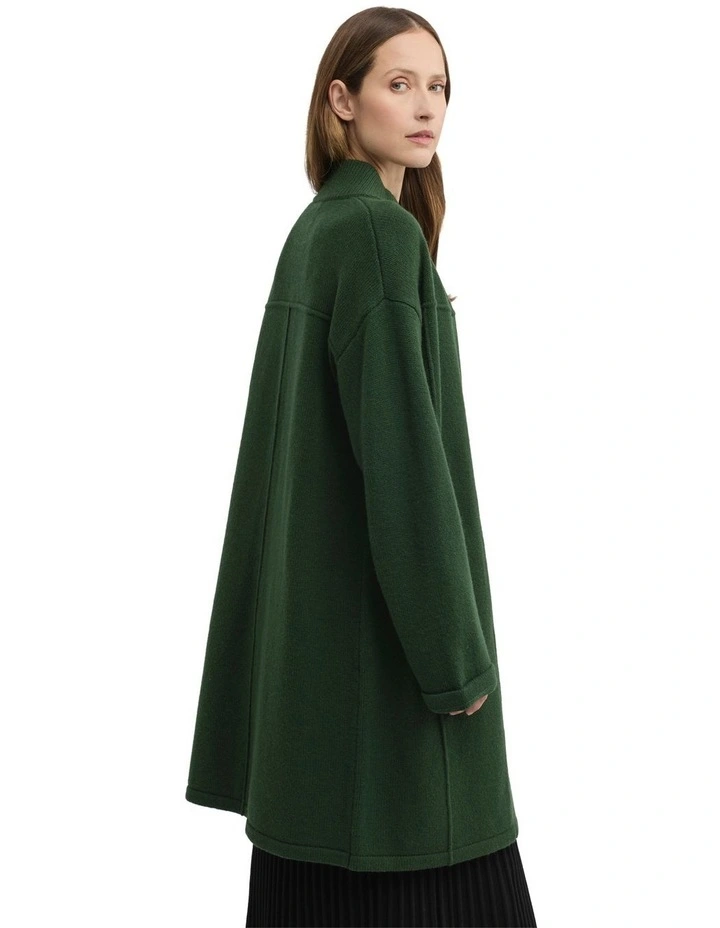 Force Knit Coat in Green image 3