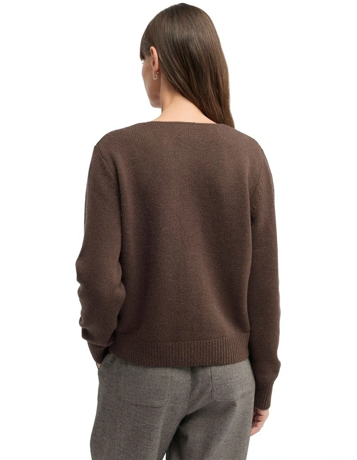 Centosa Cardigan in Brown image 2
