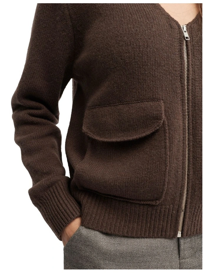 Centosa Cardigan in Brown image 3
