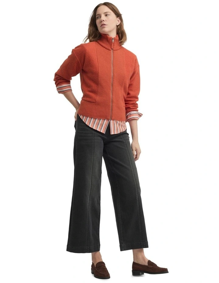 Ember Knit Jacket in Orange image 1