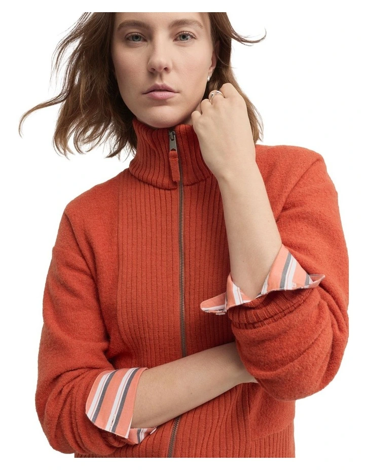 Ember Knit Jacket in Orange image 3