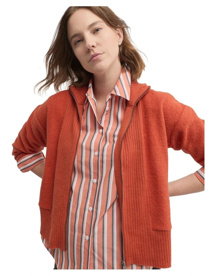 Ember Knit Jacket in Orange image 4